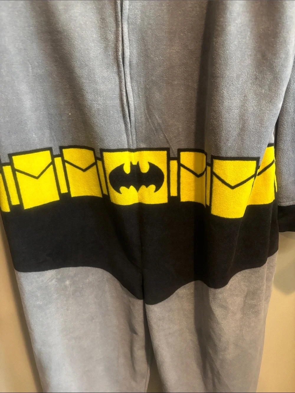 Batman Gray & Yellow Onesie Costume